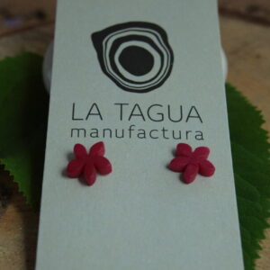 Ohrringe "Rosipo" Blume aus der Tagua Nuss in verschiedenen Farben (Stecker)