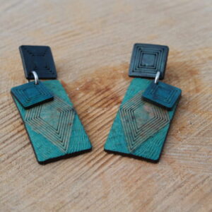 Ohrringe "Kogiret" in der Farbe türkis (Stecker)