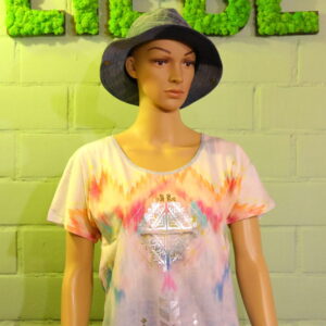 Shirt Ikat women von Spirit of OM in der Farbe weiß/bunt