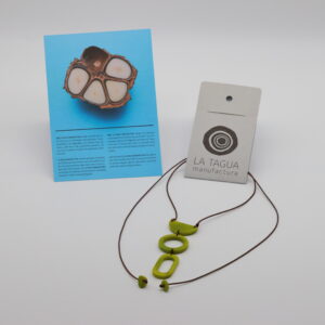 Kette "Tati" in der Länge verstellbar und in der Farbe apfelgrün