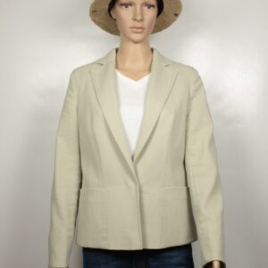 Nachhaltiger Damen Blazer in Salbei von trueStory – aus Bio-Baumwolle, fair produziert, moderner Casual Fit, stilvoller Look für Alltag & Büro