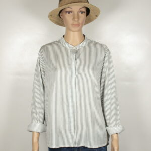 Bluse ULINA von Living Crafts in der Farbe White/Grey Stripe