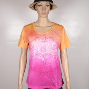 Shirt Happy Lotus von Spirit of OM in der Farbe pink/mandarin