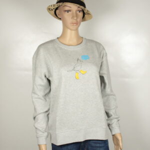 GREENBOMB Animal Bird Fine Canty - Sweatshirt aus Bio Baumwolle in der Farbe heather grey