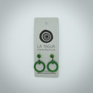 Ohrringe aus der Tagua Nuss "ARIPO" in der Farbe grün (Stecker)