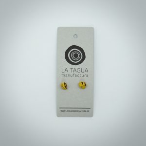 Ohrringe aus Orangenschalen in der Farbe gelb (Stecker)