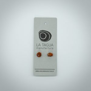 Ohrringe aus Orangenschalen in der Farbe orange (Stecker)
