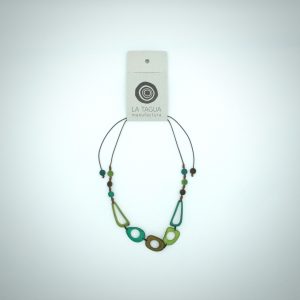 La Tagua Halskette „Agustina“ aus Tagua-Nuss – Grün