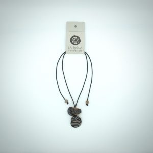 La Tagua Halskette „Bella“ aus Tagua-Nuss – Schwarz