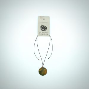 La Tagua Halskette „Cipacoa“ aus Tagua-Nuss – Grün