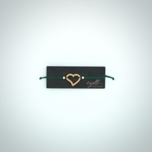 Eydl Armband „Herz“ aus Ahornholz – Grün