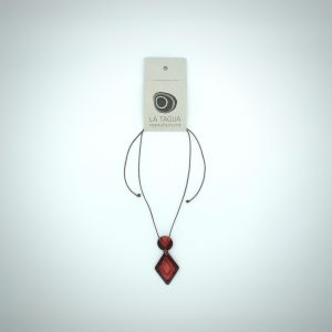 La Tagua Halskette „Kalibe“ aus Tagua-Nuss – Rot
