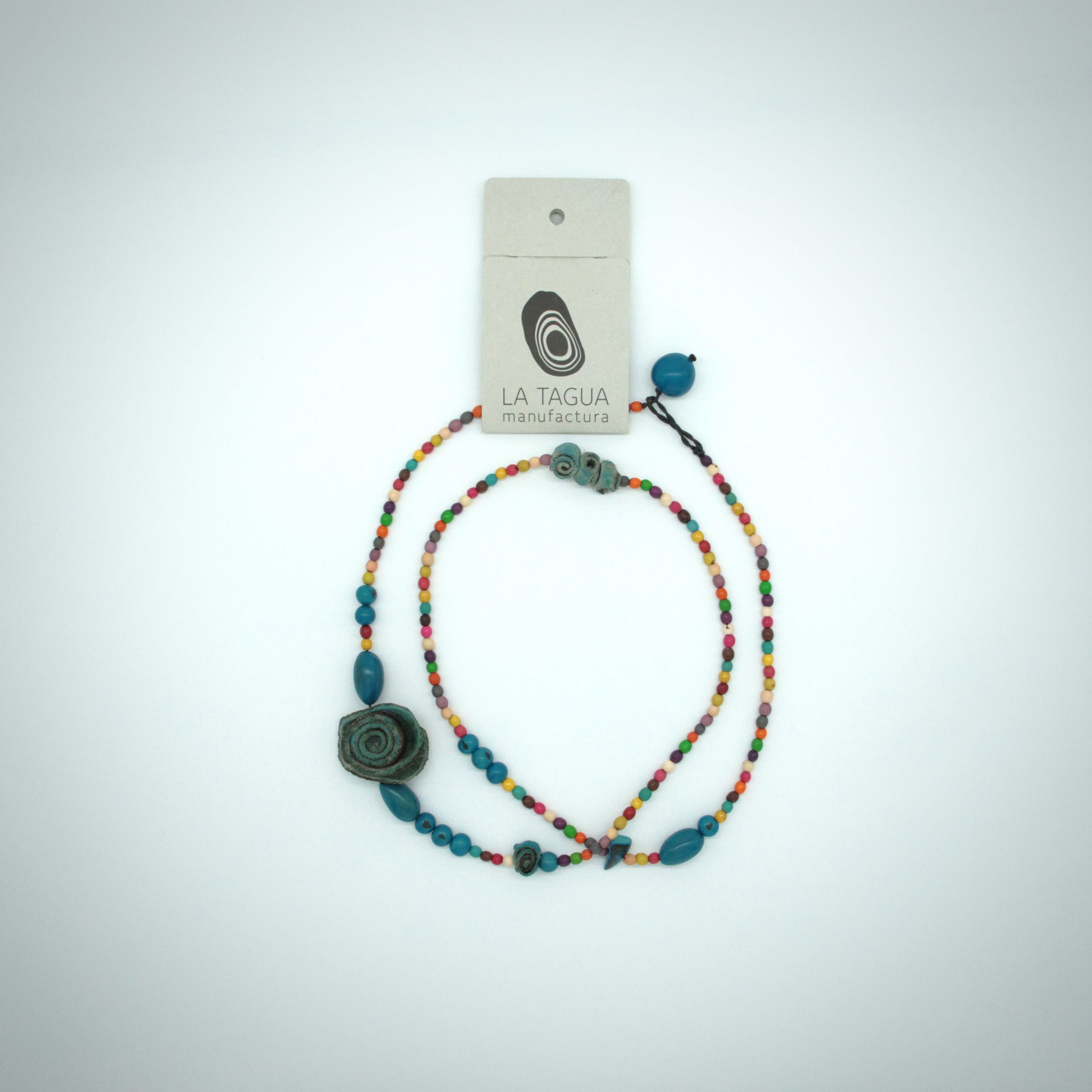 La Tagua Manufactura Kette aus Naturmaterialien – Bunt