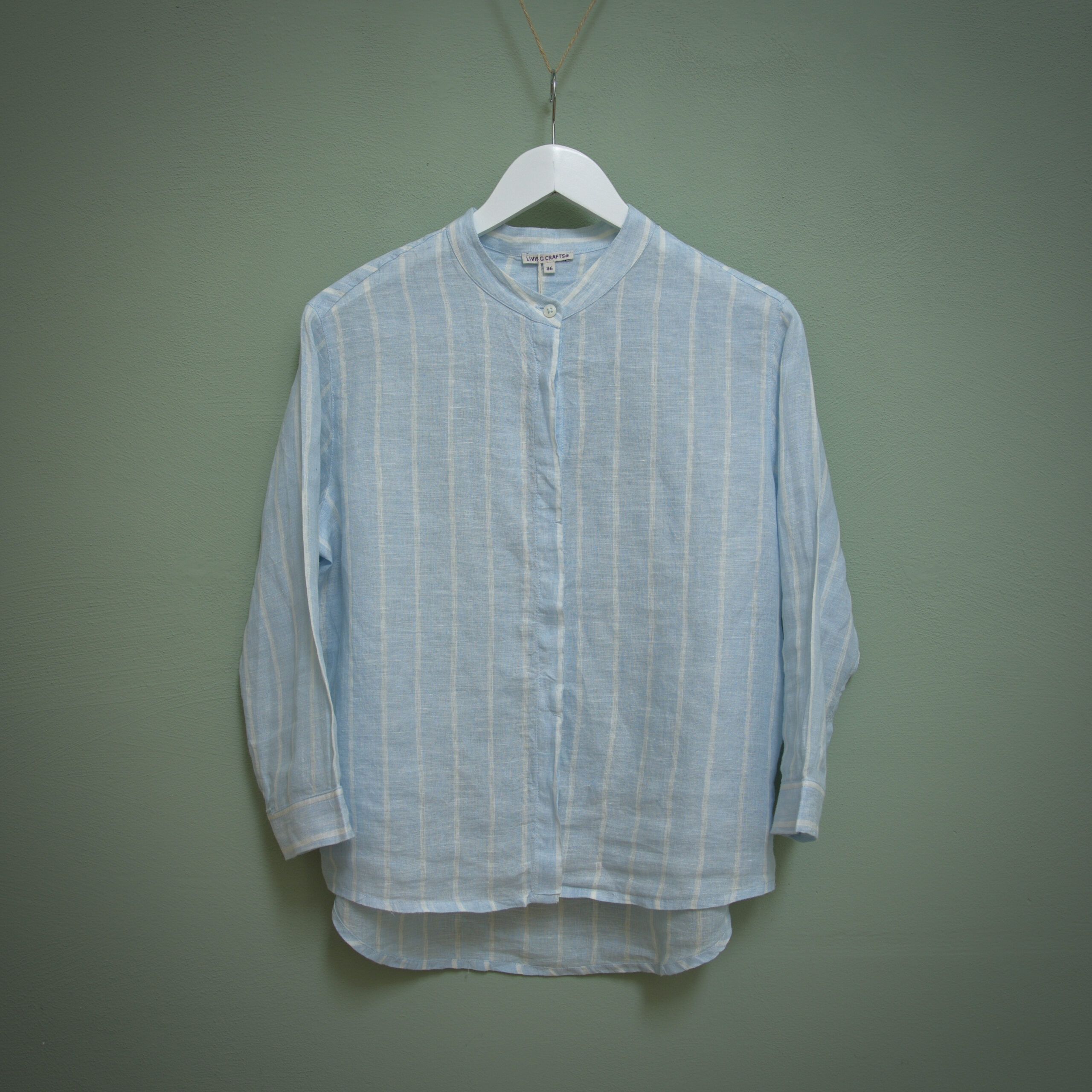 TILLA Hemdbluse von Livingcrafts in der Farbe blau/weiß