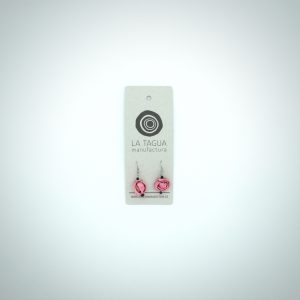 La Tagua Ohrringe „Bolitaret“ Pink aus Orangenschale