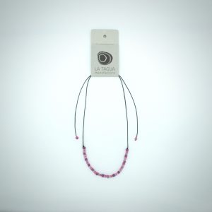 La Tagua Halskette „Tahati Short“ aus Tagua-Nuss – Rosa
