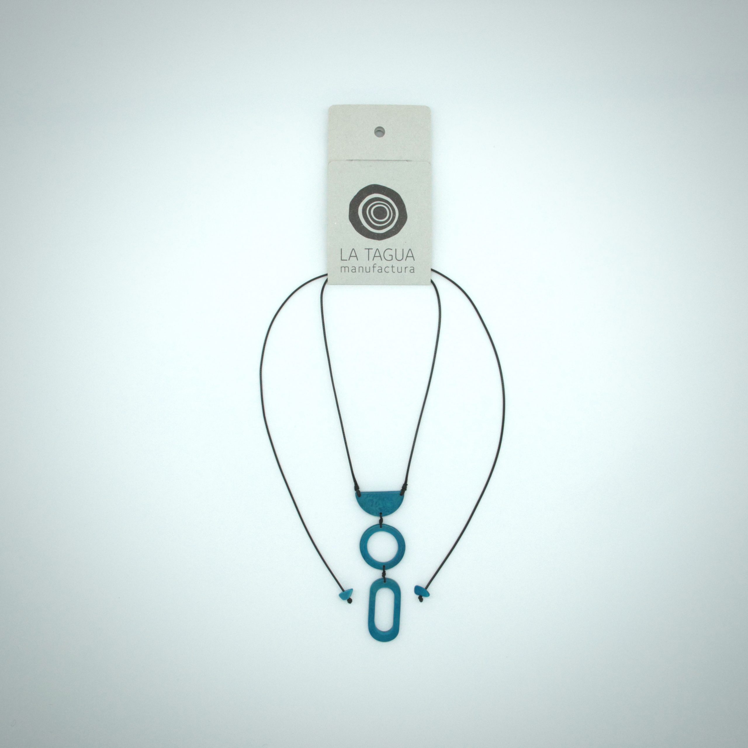 La Tagua Manufactura Kette „Tati“ aus Tagua – Türkis