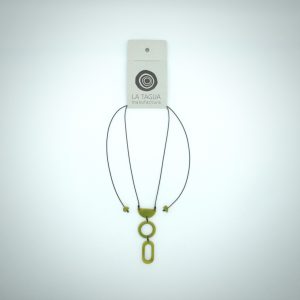 La Tagua Halskette „Tati“ aus Tagua-Nuss – Apfelgrün