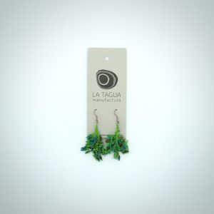 La Tagua Manufactura Ohrringe Trenzaret – Grün