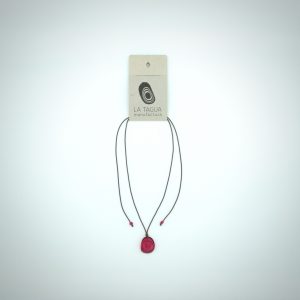 La Tagua Halskette „Zaina“ aus Tagua-Nuss – Pink